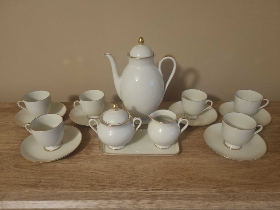 Serwis do herbaty / kawy Furstenberg ecru - stan idealny