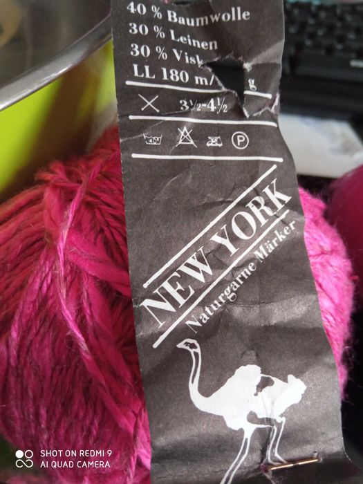 Ręcznie robiony sweter kardigan płaszcz Kid Silk 50 52 fuksja nowy