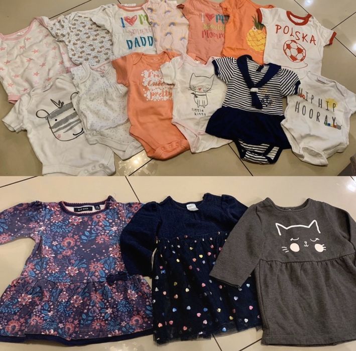 Paka ubrań dla dziewczynki 62-68 51 sztuk