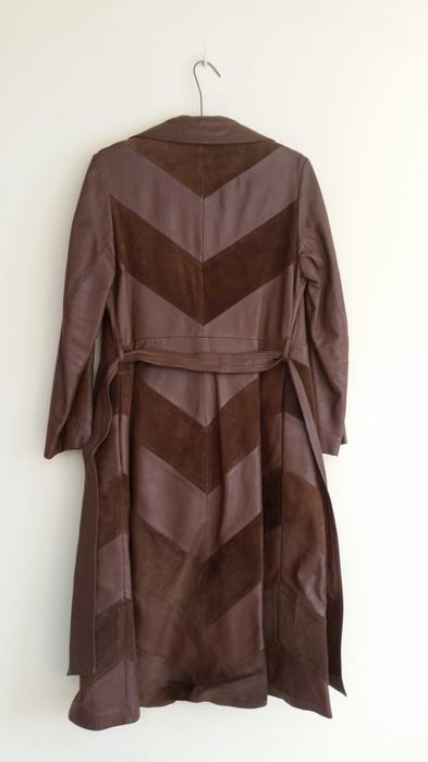 casaco em pele comprido