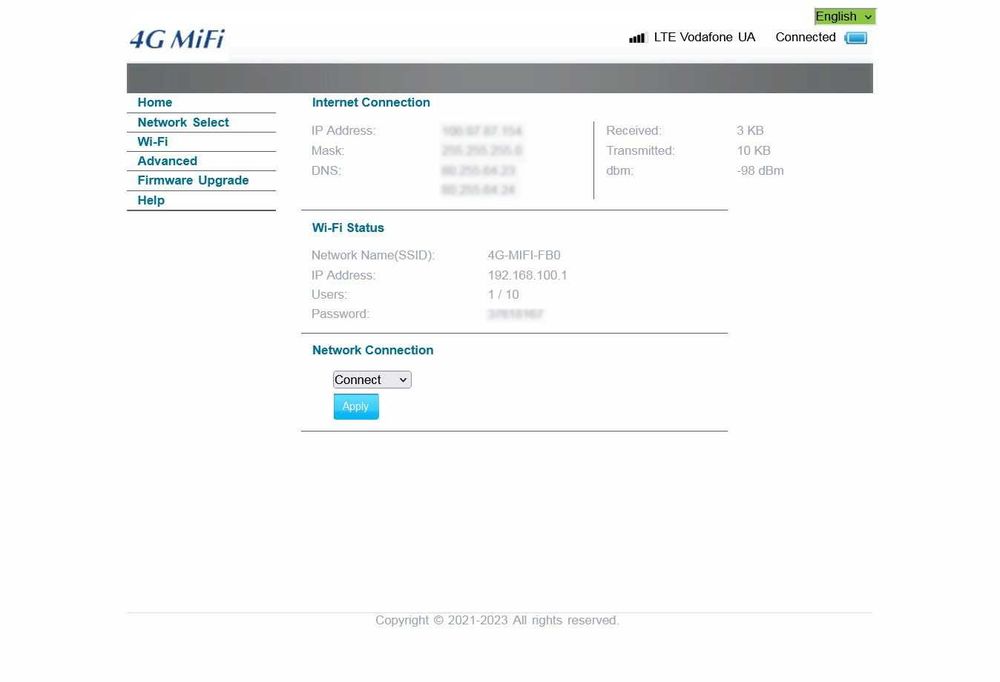 Карманный 4G SIM LTE-модем/WiFi-роутер MF800 с аккумулятором 2100 мАч