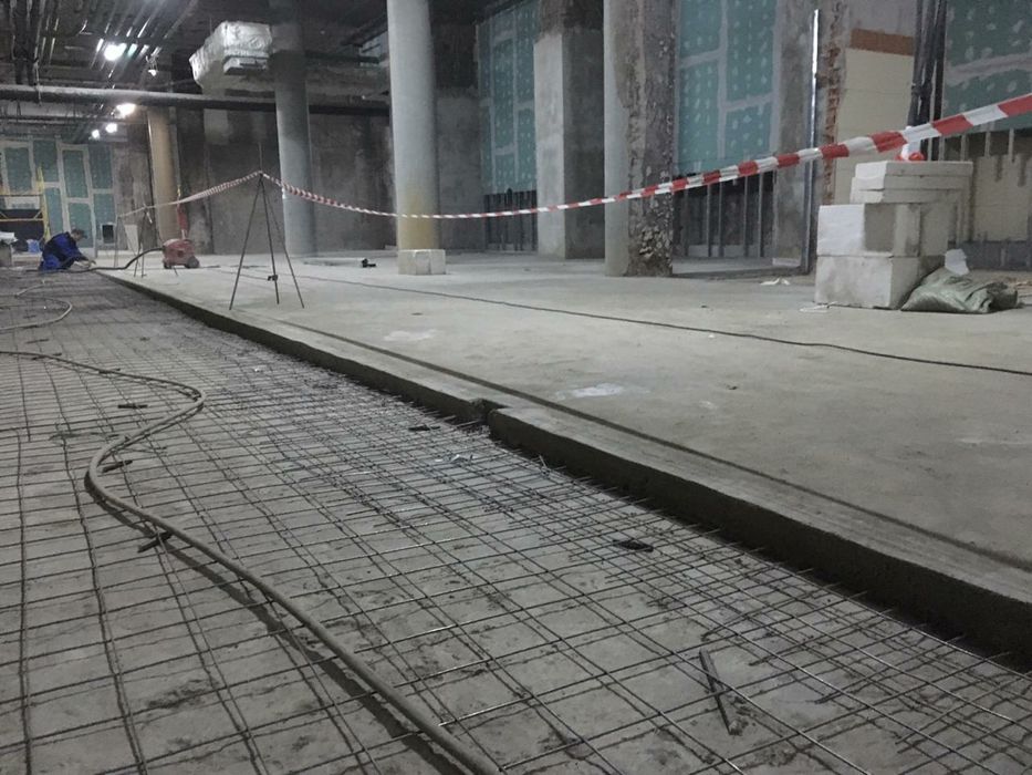 Стяжка напівсуха машинна,стяжка по теплі підлозі