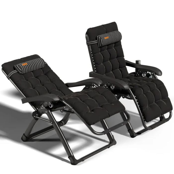 Крісло шезлонг Zero Gravity WCG S13-PP Mafia зі смугастим полотном