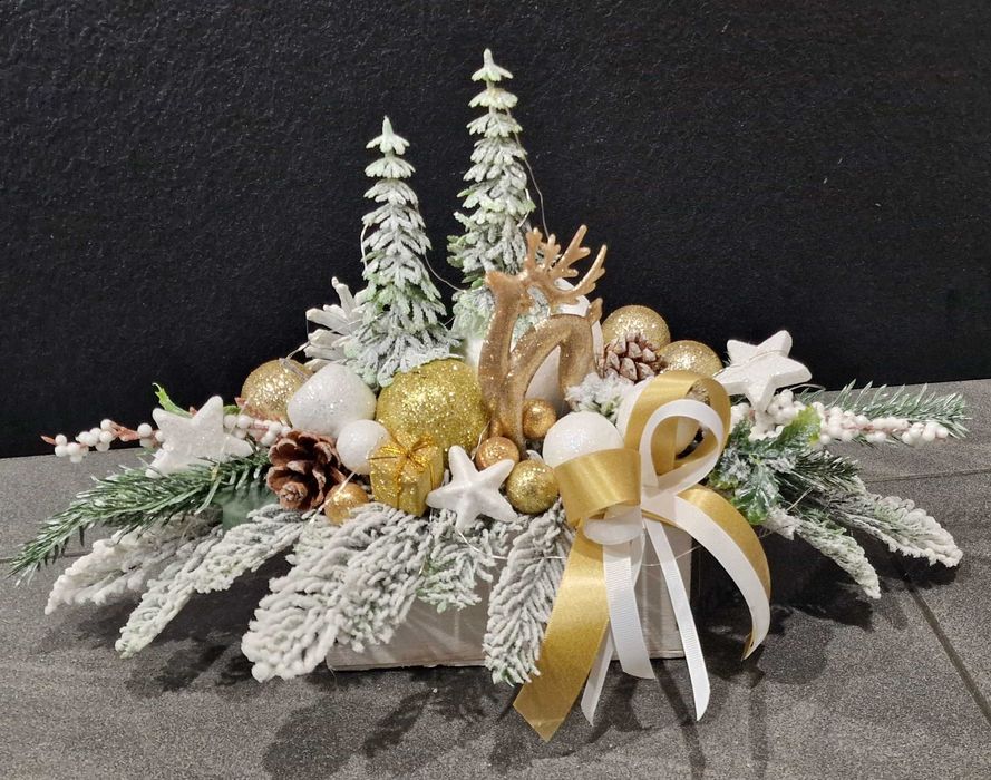 Stroik świąteczny Boże Narodzenie bożonarodzeniowy lampki led B213