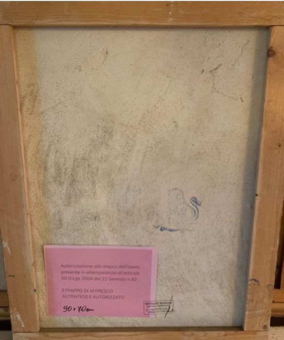 Quadro com fresco veneziano transposto para tela