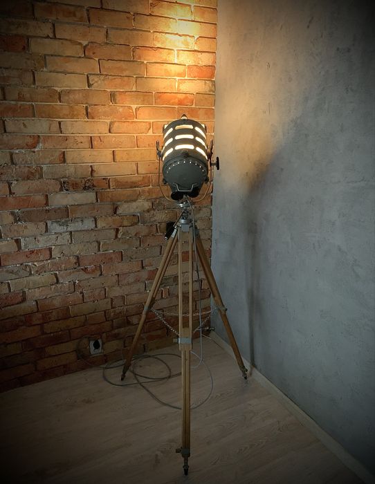 Lampa Prl podlogowa Loft  zabytek Prl