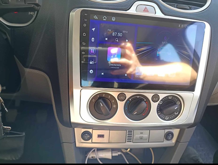 Rádio Android 14 com GPS Ford Focus MK2 AC Manual (Artigo Novo)