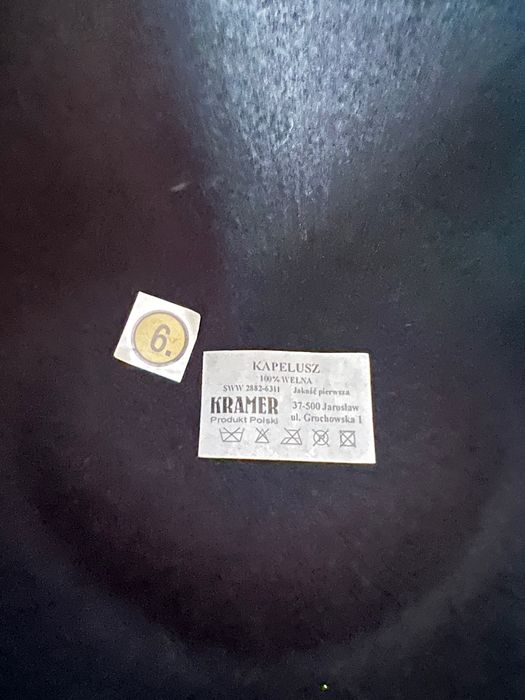 Kapelusz damski retro czarny 56