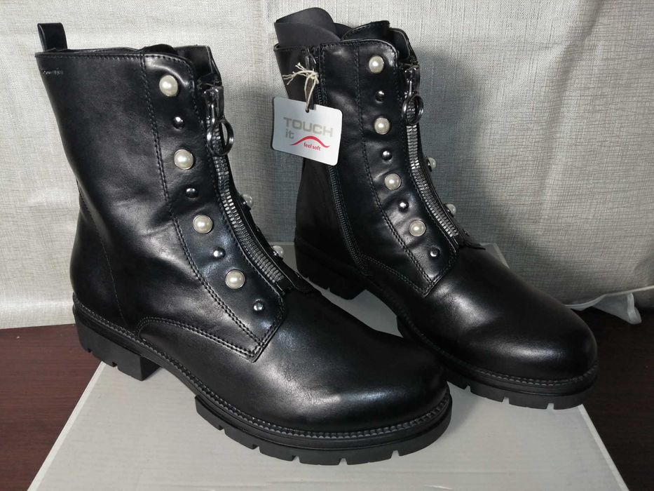 TAMARIS Wortmann Nowe Botki Damskie z perłami 41 Oryginalne 100%