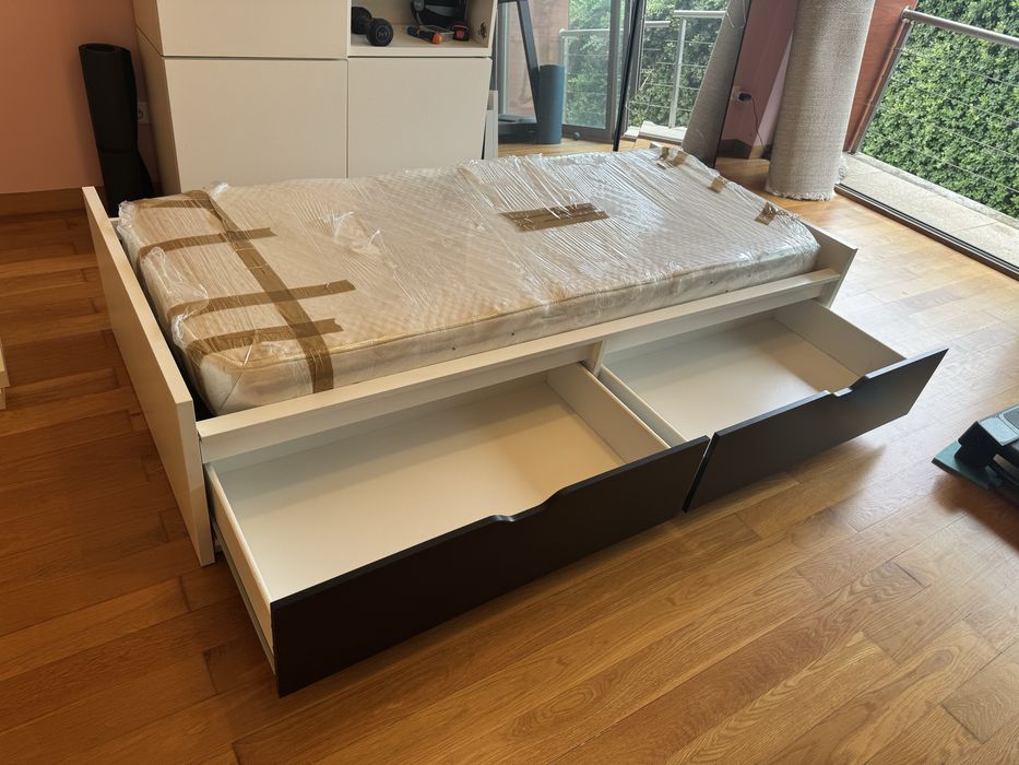 Cama de solteiro 90x200 flaxa ikea