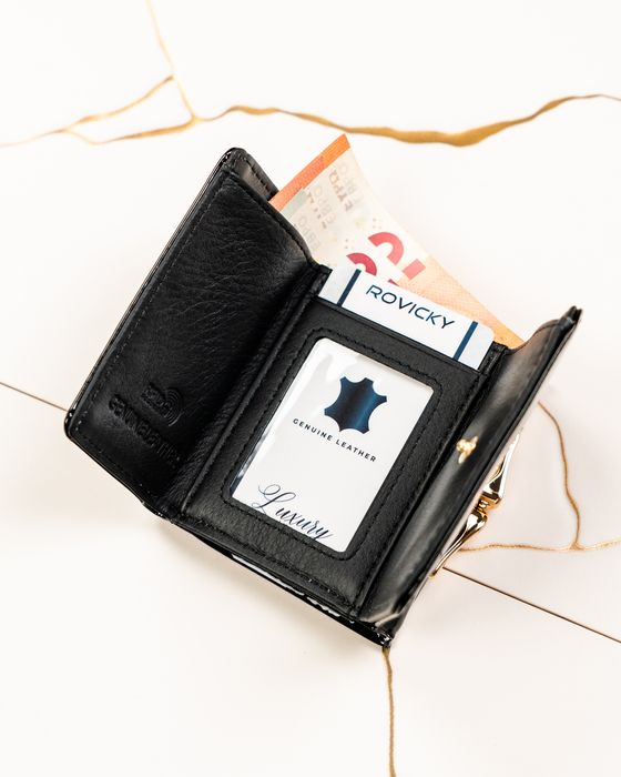 Portfel damski skórzany RH-32-1-SH-R-5272 Black