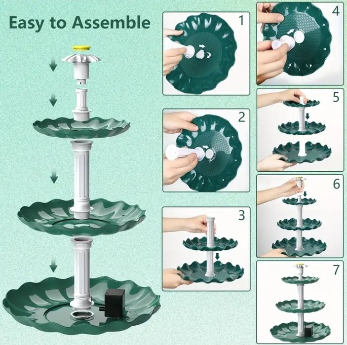Фонтан на сонячних батареях, каскадний