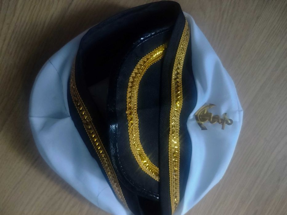 Czapka kapitana marynarza dziecięca 23 cm szerokość
