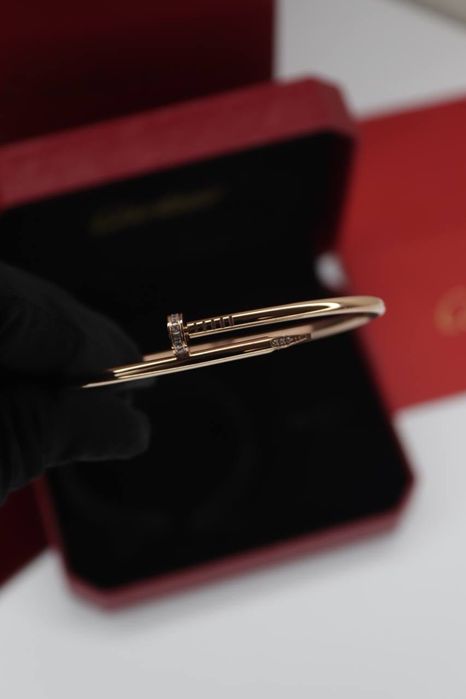 Браслет Cartier Juste un Clou 3 mm з цирконами Картьє