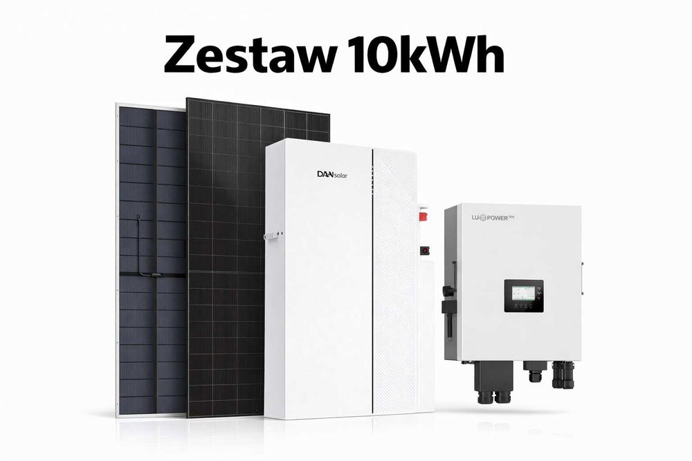 Zestaw budżetowy 10kWh LV (panele, inwerter 3 fazy, magazyn 14,3 kWh)