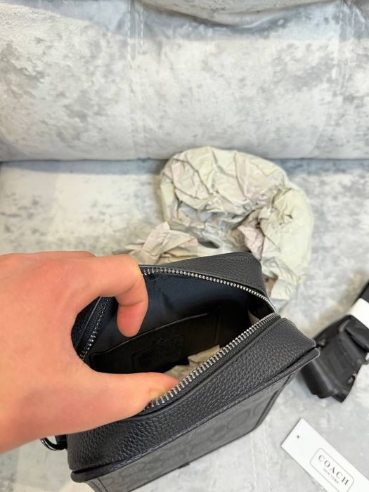 Сумка через плече Coach, чоловіча, чорна