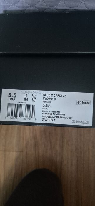 Кросівки Reebok Cardi B оригінал!!!