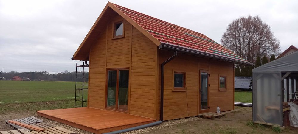 domek całoroczny na zgłoszenie 35m2 +góra 35m2