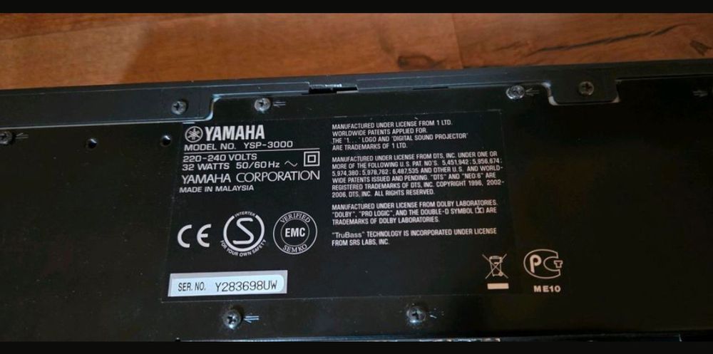 Yamaha YSP-3000 Soundbar . Cyfrowy projektor dźwięku