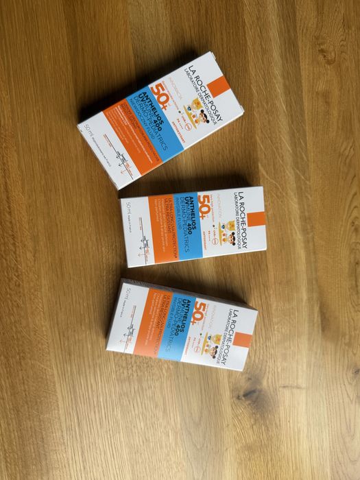 3 x La Roche-Posay Anthelios Dermo-Pediatrics lekki fluid ochronny spf 50+, nowe, długi termin ważności