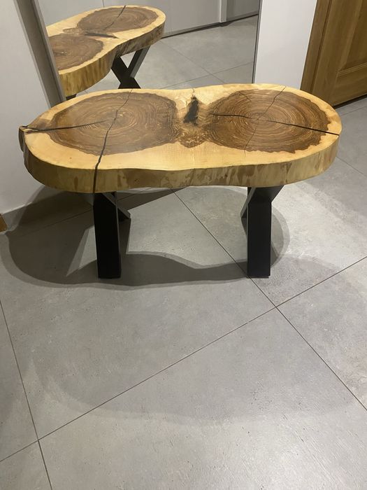 Stolik z plastra z żywicą-88/42cm