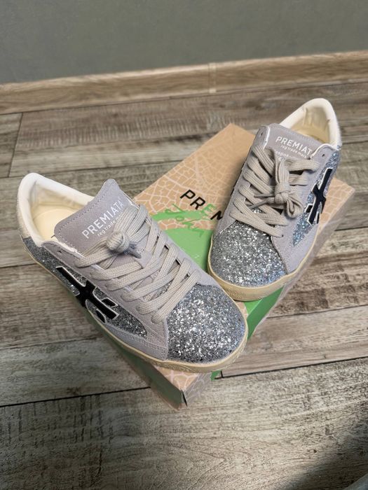 Кросівки Premiata Steven Bespoke Trainers сірий глітер 38 розмір