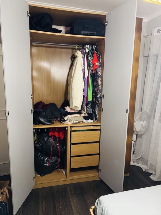 Cama + colchão + roupeiro