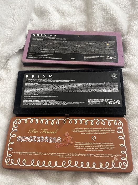 Тени Anastasia Beverly Hills, too faced gingerbread