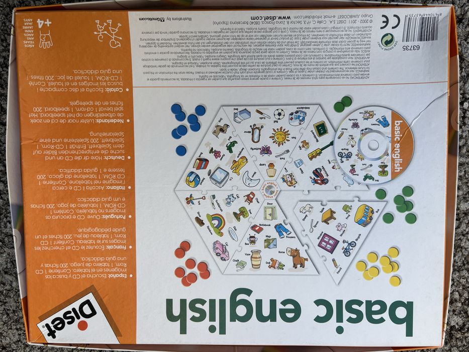 Jogo brinquedo criança 4+ ingles basico