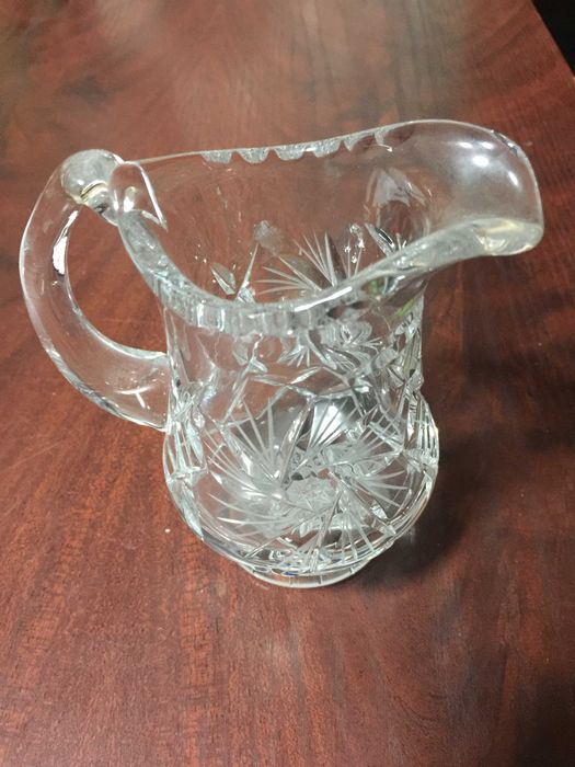 Кришталевий вінтажний глечик,кувшин,молочник