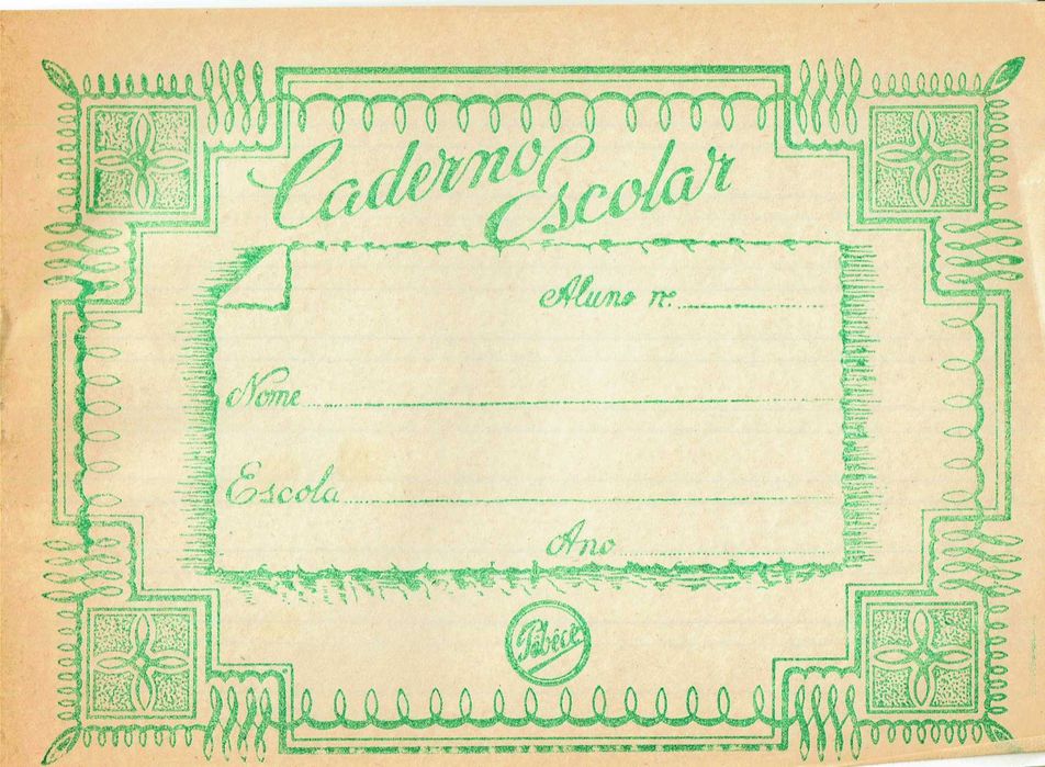 Caderno escolar antigo