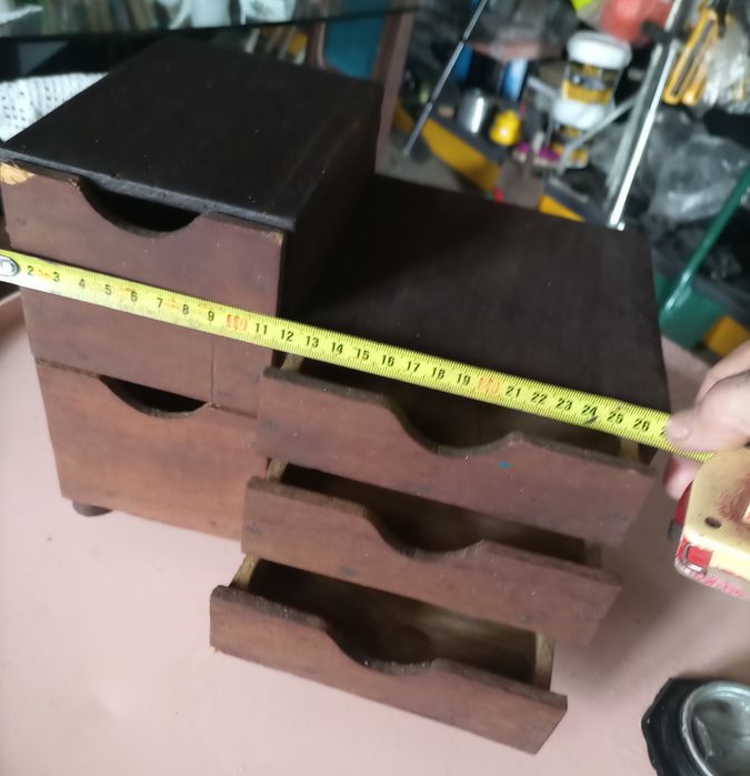 Caixinhas de madeira com gavetas