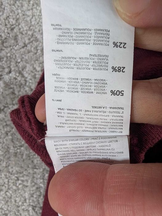 Dzianinowa burgundowa sukienka Mohito rozm M
