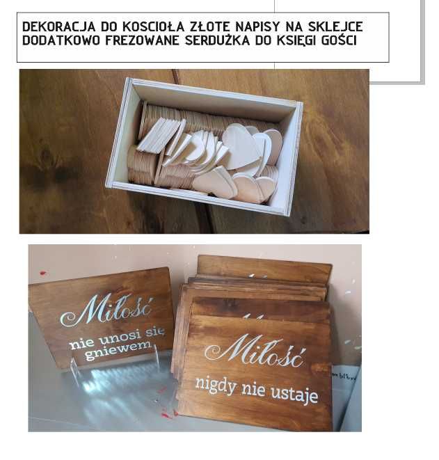 REKLAMA reklama z drewna dekoracje komunijne ze sklejki