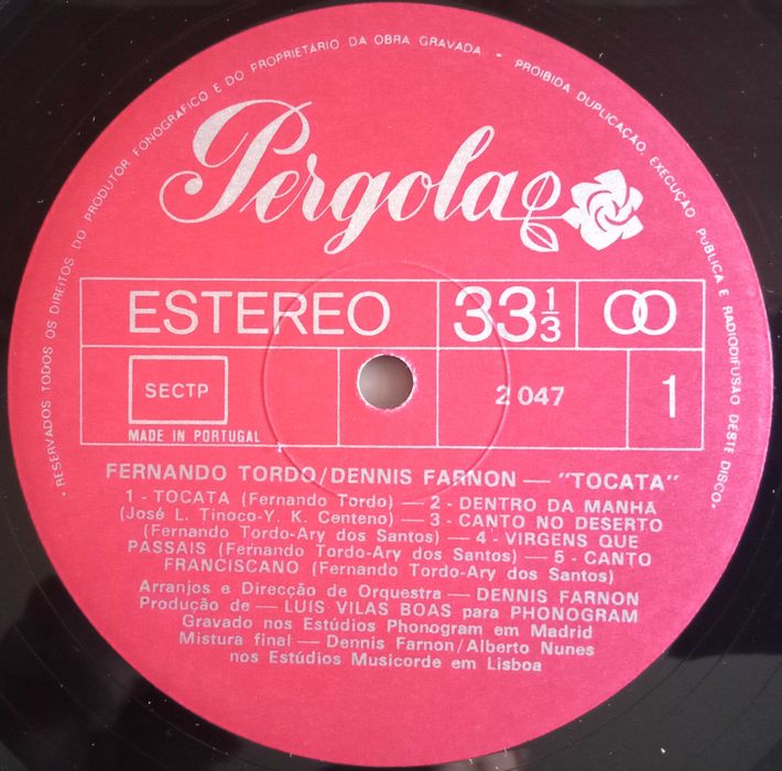 Fernando Tordo	- - - - -	Tocata	- - - - -	LP