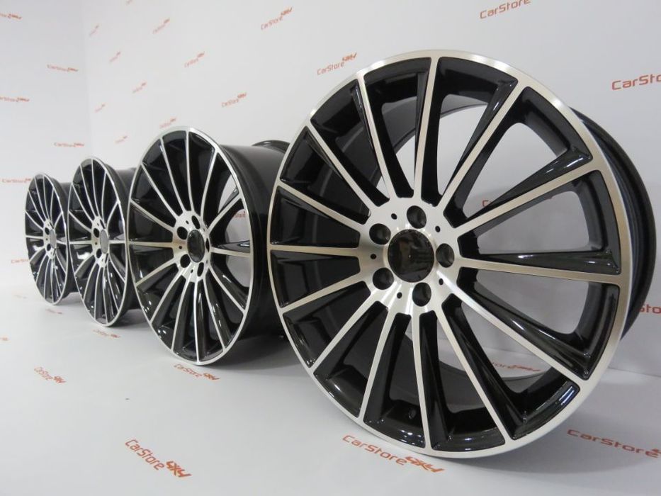 Jantes Look Mercedes Turbine 20 '' 5x112  8.5 et 35 + 9.5 et 35 Pretas