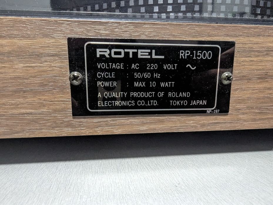 Р-в! Виниловый проигрыватель Rotel RP-1500. Belt Drive. JAPAN