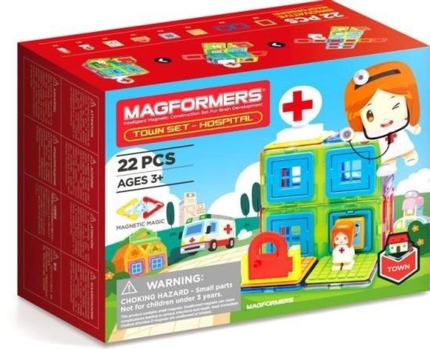 Magformers Town Set - szpital pudełko,202x168 mm