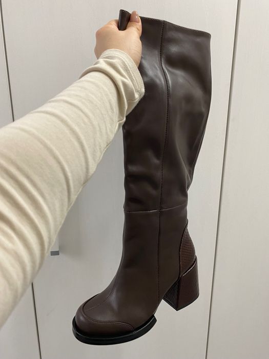 Шкіряні чоботи черевики шкіра