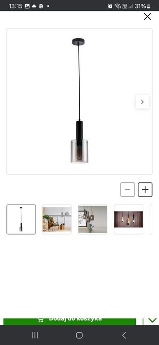 Lampa wisząca Sardo czarna E27 Italux