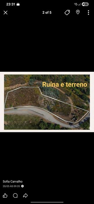 Terreno  3500m2  com ruína