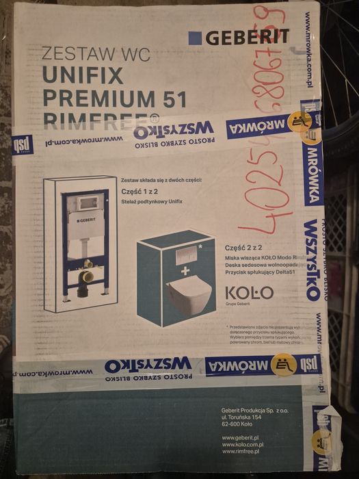 Zestaw Geberit plus misa - nowe
