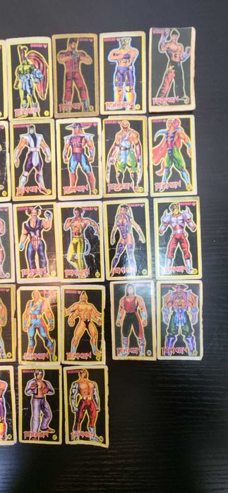 Наклейки з 90-иг. Tekken [Жовта рамка]. Оригинал. Повна коллекція