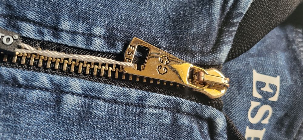 Włoski komplet Esperanto jeans katana bluza spodnie wysoki stan  S