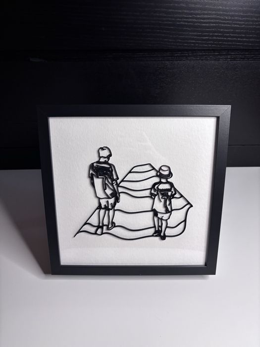 Silhuetas personalizadas em moldura 25x25