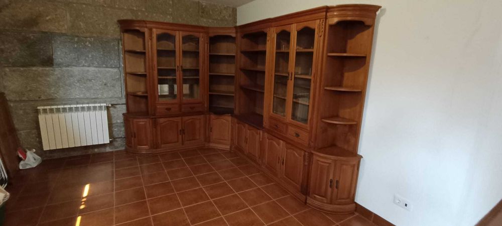 móvel de sala\salão em madeira carvalho