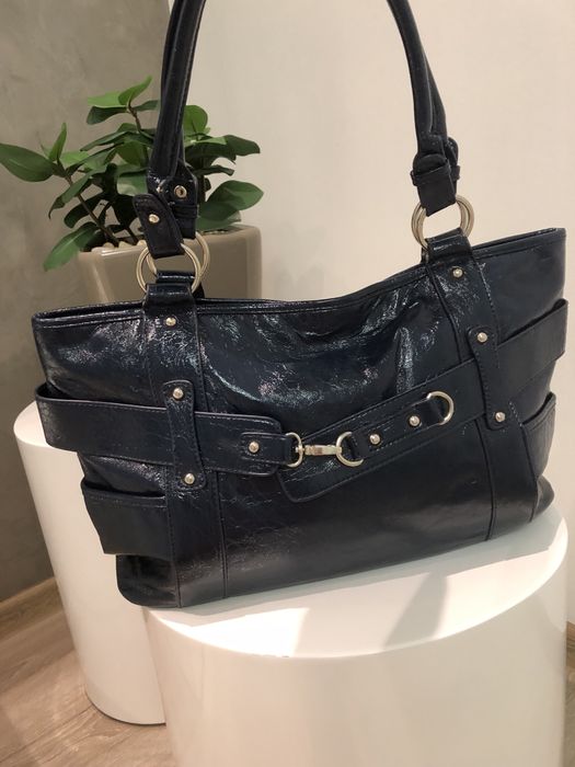 Жіноча лакова сумка шопер