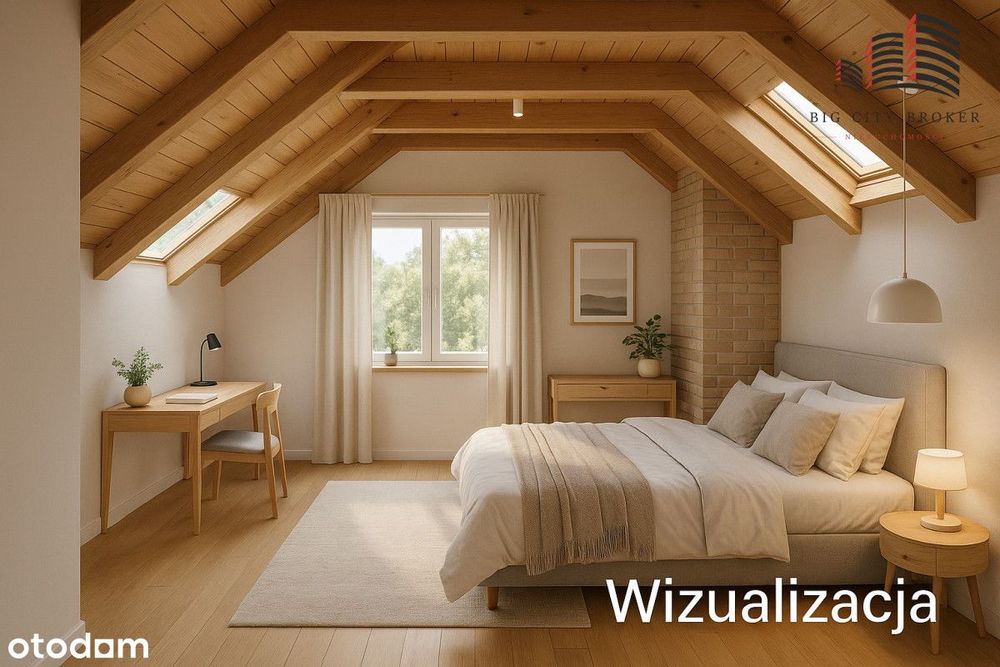 Połówka bliźniaka, stan surowy, działka 4,5 ar