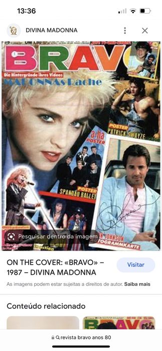 Anos 80 revistas bravo autógrafos artistas