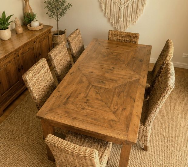 mesa refeições, cadeiras, mesa, centro, armario, rustico